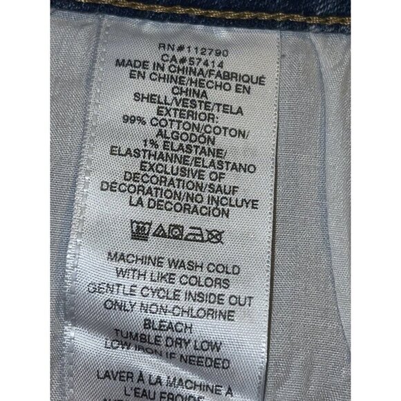 NWT LUCKY BRAND Denim Medium Wash Maxi Skirt w Front Slit Size 4/27 - Picture 9 of 10